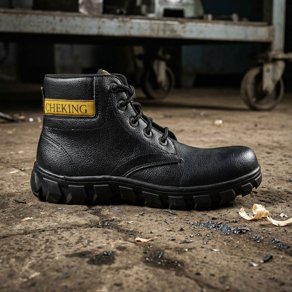 Sepatu Safety Boots Cheking Bertali sudut 2